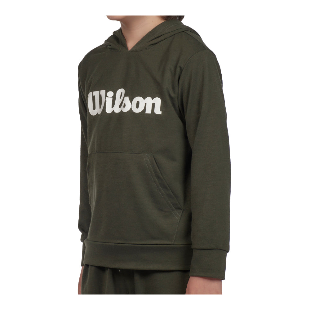 Sudadera French Terry para Niños Color Verde Militar - Sports Center